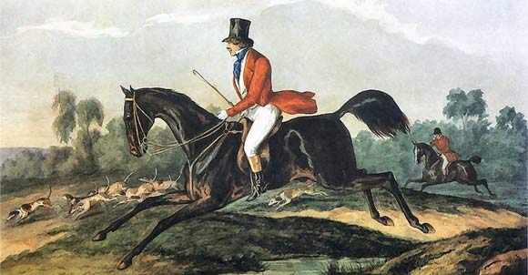 Maurycy Potocki na polowaniu. Pędzla Juliusza Kossaka - 1845, fragment.